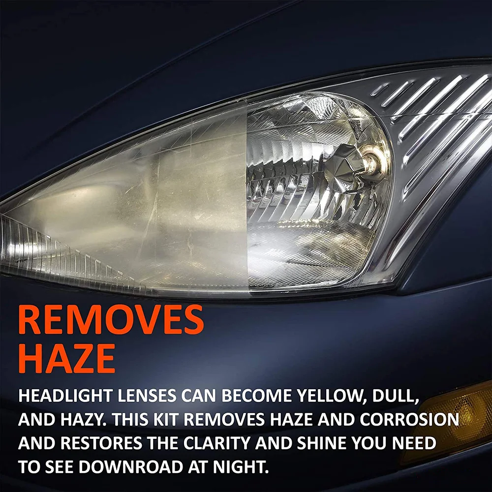 Headlight Polisher Headlight Restoration Kit Automotive Polisher Polymer Liquid Polishing Car Light Scratch Repair HGKJ 8