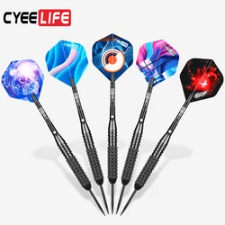 CyeeLife 26 Gram Darts steel tip with Dart bag&Extra Standard Flights&Plastic accessory,Hourse Dart set 3Packs