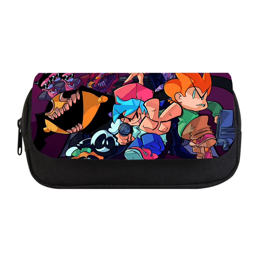 Game Friday Night Funkin Pencil Case Kids Pen Bag Boy Girl Double Layer Pencil Bag Student Cartoon Stationer Women Cosmetic Case