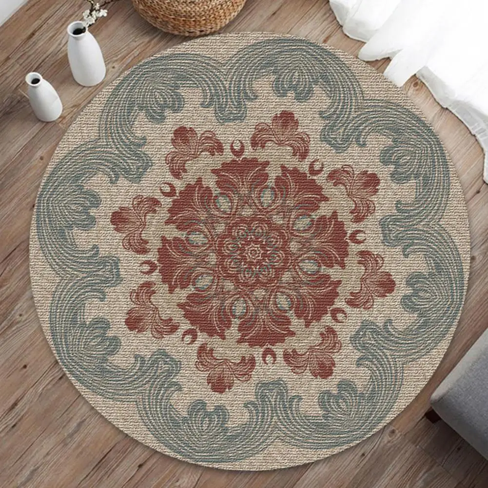 Home Decorative Round Carpet Soft Fashion Area Rugs Bedroom Anti-slip Floor Mat 40CM for Living Room/ Dining Room/ Balcony