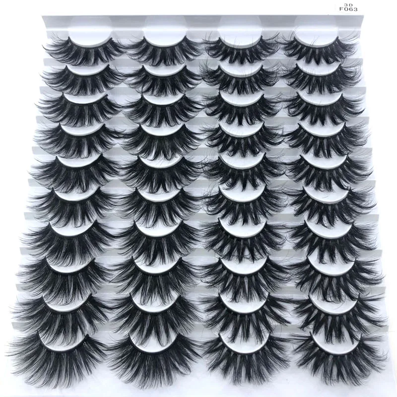 20 Pairs Beauty lashes Natural False Eyelashes Fake lashes long Makeup 3D Mink Eyelashes Eyelash Extension Mink Eyelashes