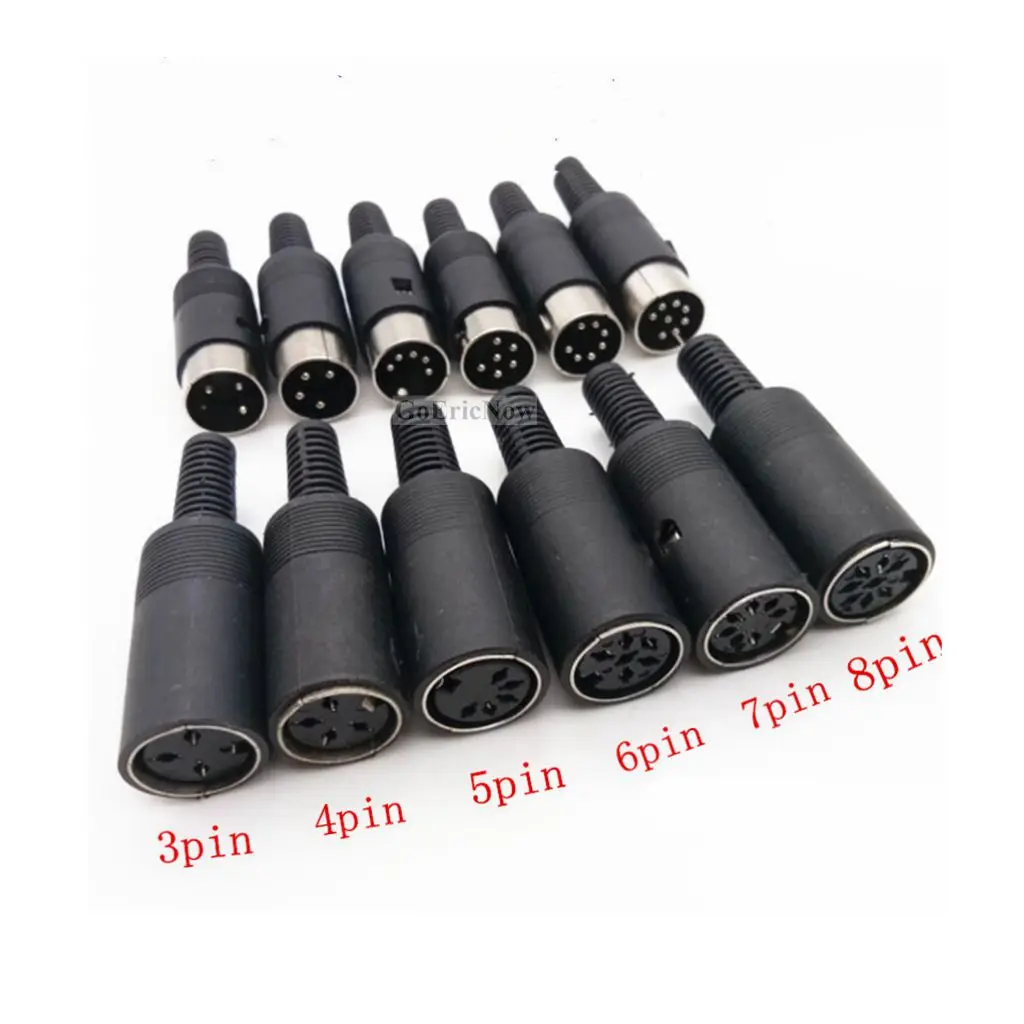 2 قطعة DIN 3 4 5 6 7 8 دبوس DIN ذكر + أنثى المقبس هولد لوحة جبل الهيكل موصل سبيكة لحام #3