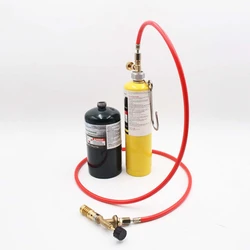 Soplete Turbo de fontanería para Gas Mapp, Kit de soldadura de propano con manguera