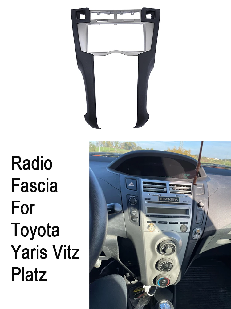 2 DIN pour Toyota Yaris Vitz Platz 2005 2006 2007 2008 2009-2011 voiture DVD/CD Radio stéréo Fascia panneau cadre adaptateur Kit de montage