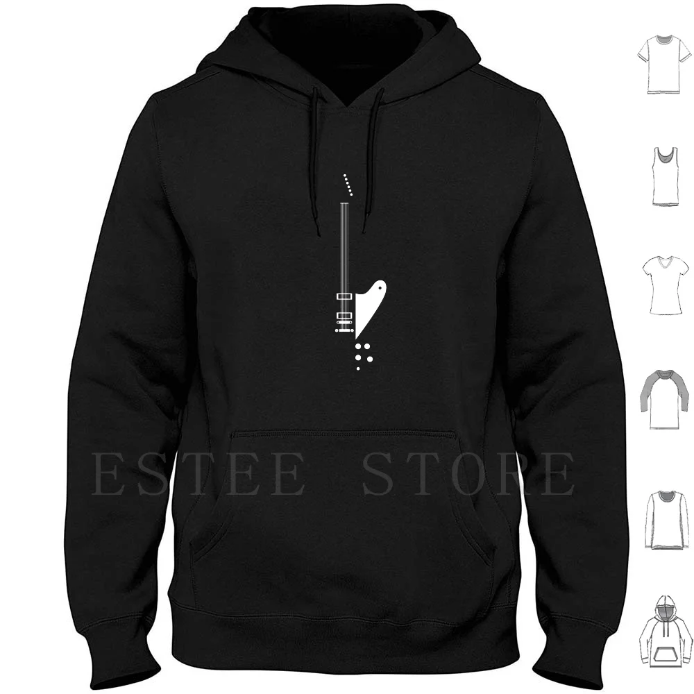 Guitar Art-Firebird Traditional Hoodies Long Sleeve Guitar Firebird Reverse Brown Orange Hardware Reductive
