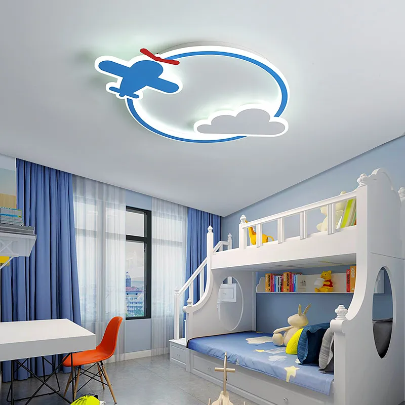 Kids Room Ceiling Lamp For Children Lamp Bedroom Remote Control Kids Boy Ceiling Lamp Cloud Baby Room Girl Kids Ceiling Light