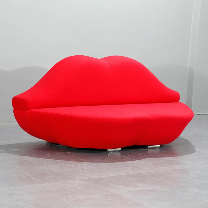 U-BEST Creative Design Red Lips Shaped Leather furniture sofa home Living Room Couch designer furniture