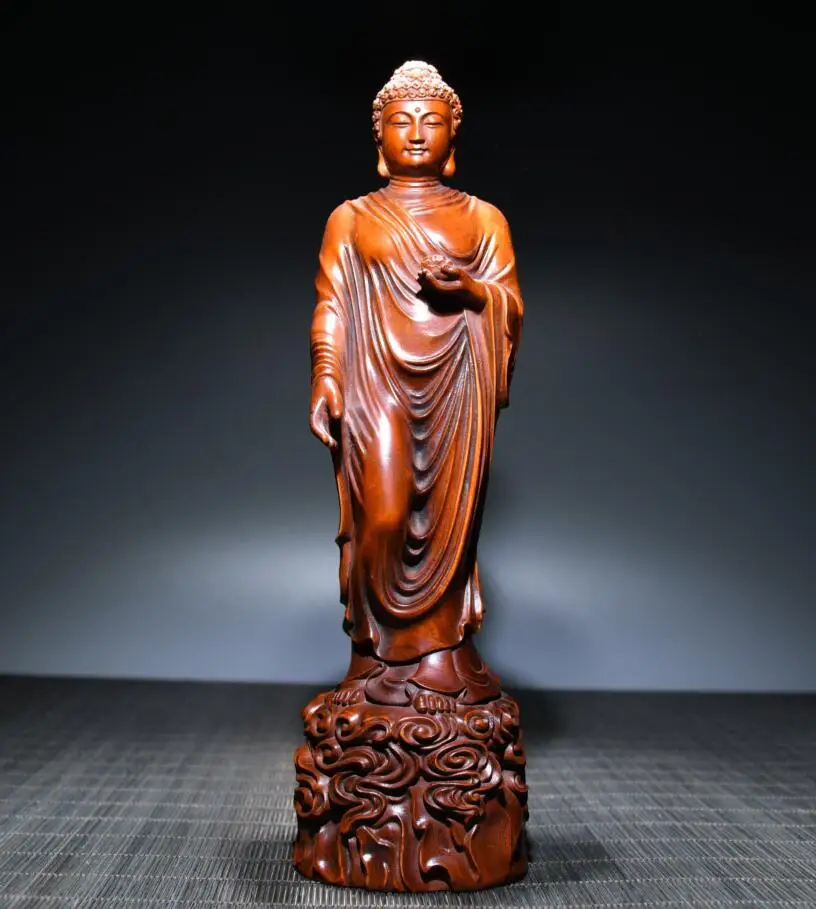 

Archaize seiko Hand-carved boxwood Sakyamuni Buddha consecrate Buddha decoration crafts statue