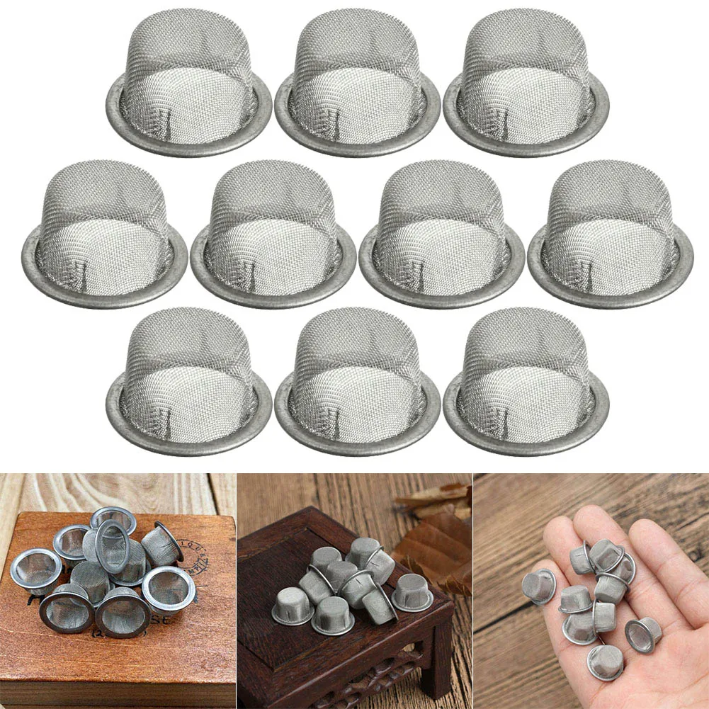 Newly 10Pcs 12mm Tobacco Smoking Pipe Stainless Steel Dome Filter Screen Mesh