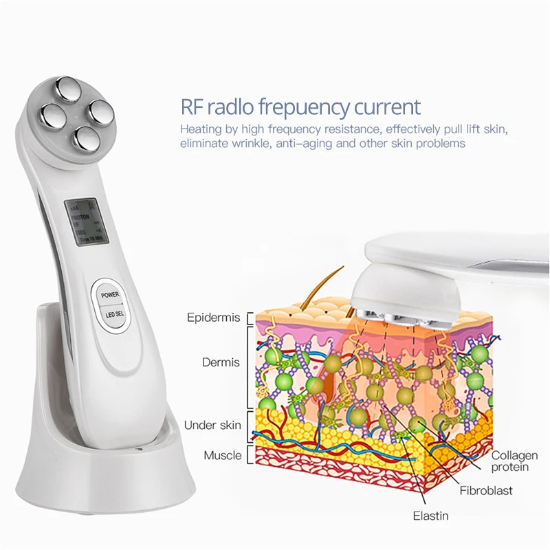 Macchina facciale di bellezza del fotone di radiofrequenza LED di elettroporazione di mesoterapia RF