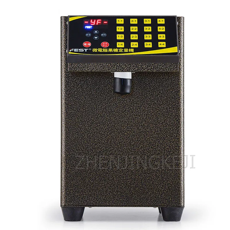 Mesin fruktosa jus buah gula otomatis kuantitatif, peralatan minuman toko teh susu 16 bingkai sangat presisi komersial