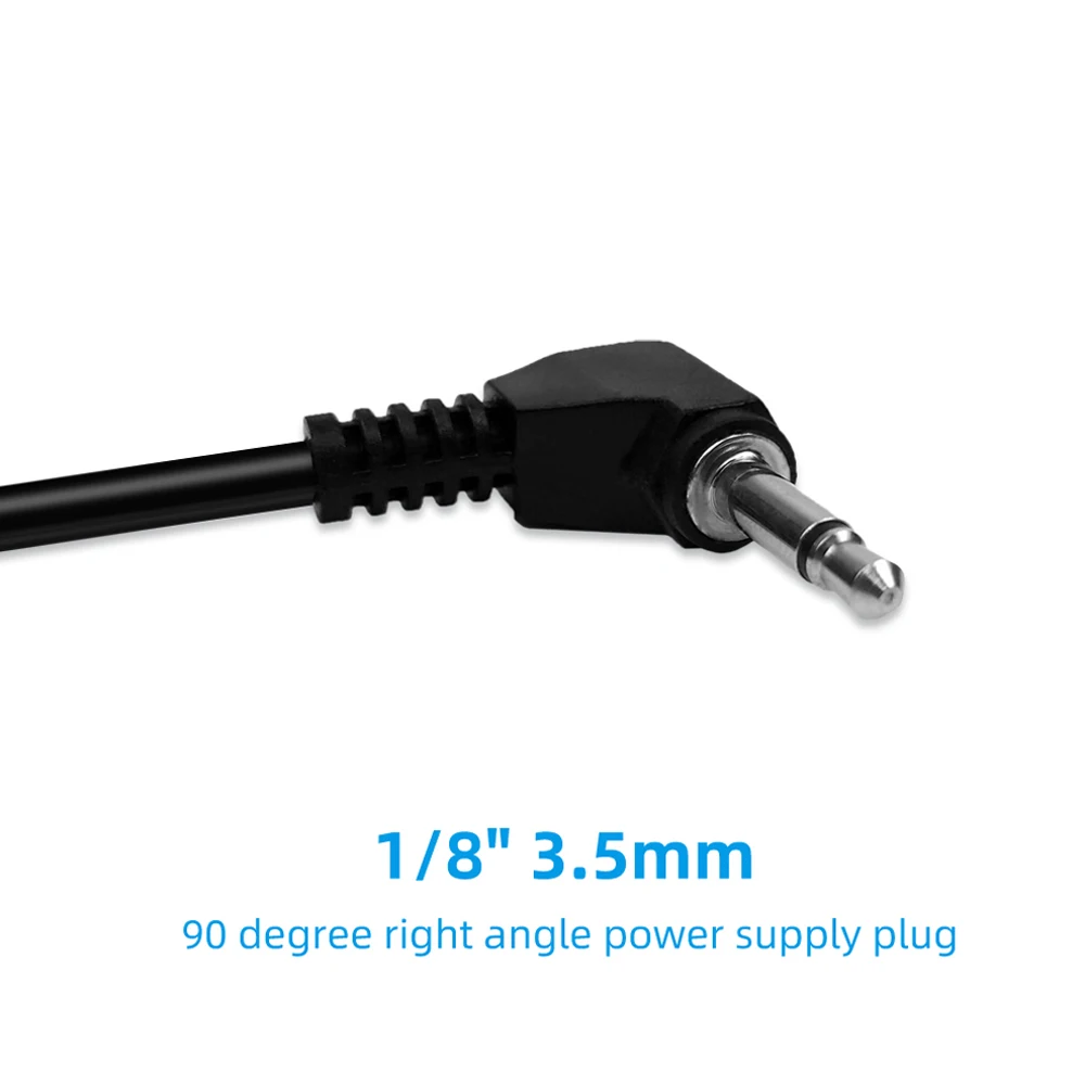 Reverse Polarity Cable 90 Degree Right Angle DC Power Converter Cable Extension Cord for Keyboard Electric Guitar Piano Pedal