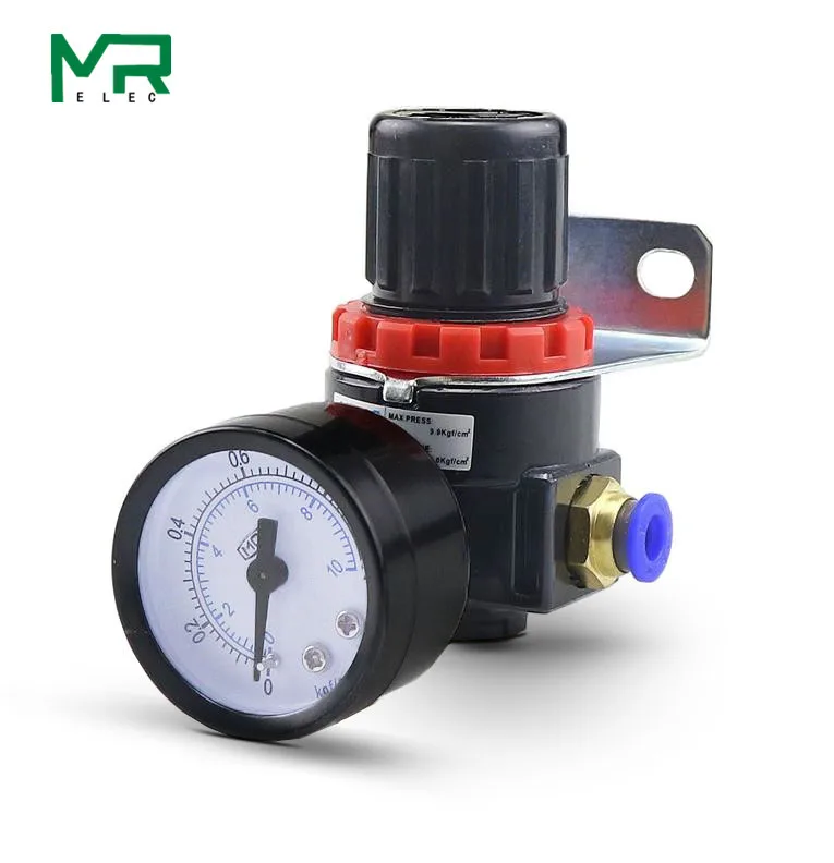 AR2000 G1/4'Pneumatic Micro Air Pressure Regulator Air Filter Processing Unit  Valve with Fitting