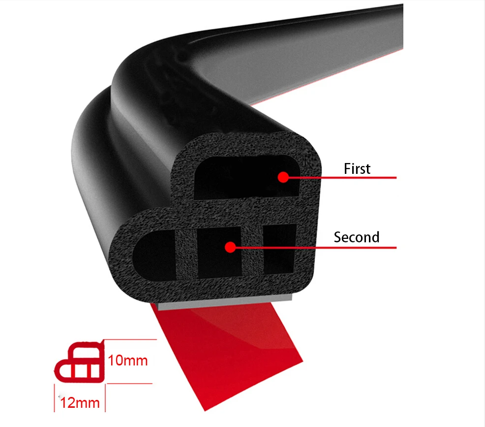 Guarnizione In Gomma Per Portiera Auto Da 10 M Per Nissan Juke 2 (II) 2019-2024 – Impermeabile, Insonorizzante, Con Design A 5 Fori, Facile Da Montare