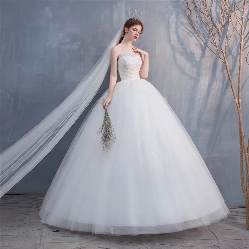 Vestido De novia ajustado De princesa sin tirantes, ropa De novia, con apliques De cuentas, talla grande, novedad De 2022