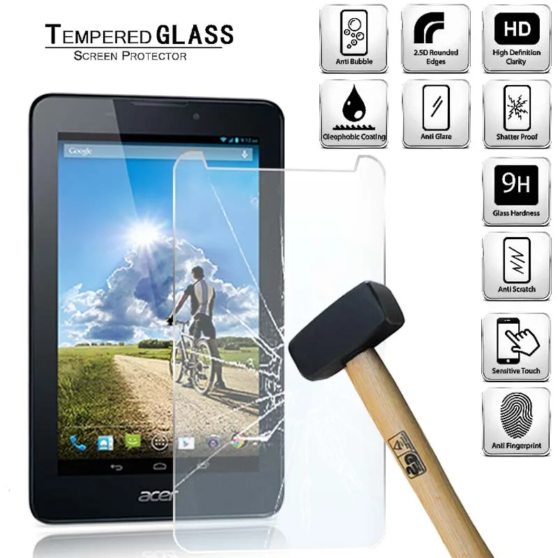 Tablet Tempered Glass Screen Protector Cover for Acer Iconia Tab 7 A1-713 7 incn Anti-Fingerprint HD Tempered Protector Film