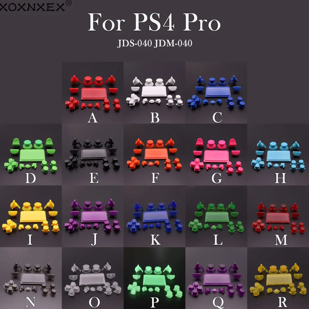 18 Colors Optional L1 R1 L2 R2 Trigger Buttons Set replacement for PS4 Pro controller for PS4 4.0 JDS 040 JDM 040 Buttons Kit