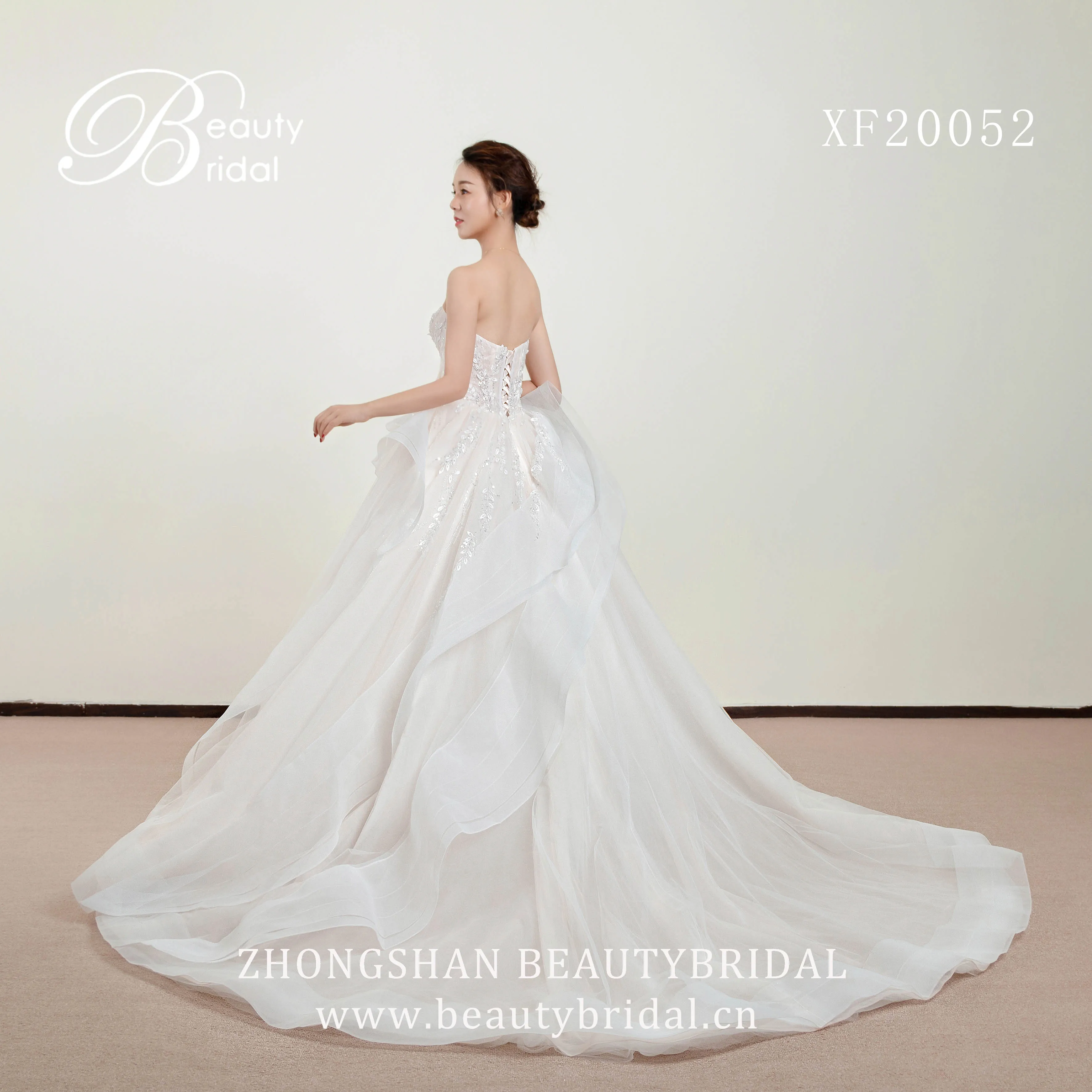 

WOman Beautybridal Elegant Customed Vestidos De Novia Bridal Dresses Real Photo Wedding Dresses Lace tulle Wedding Gowns XF20052