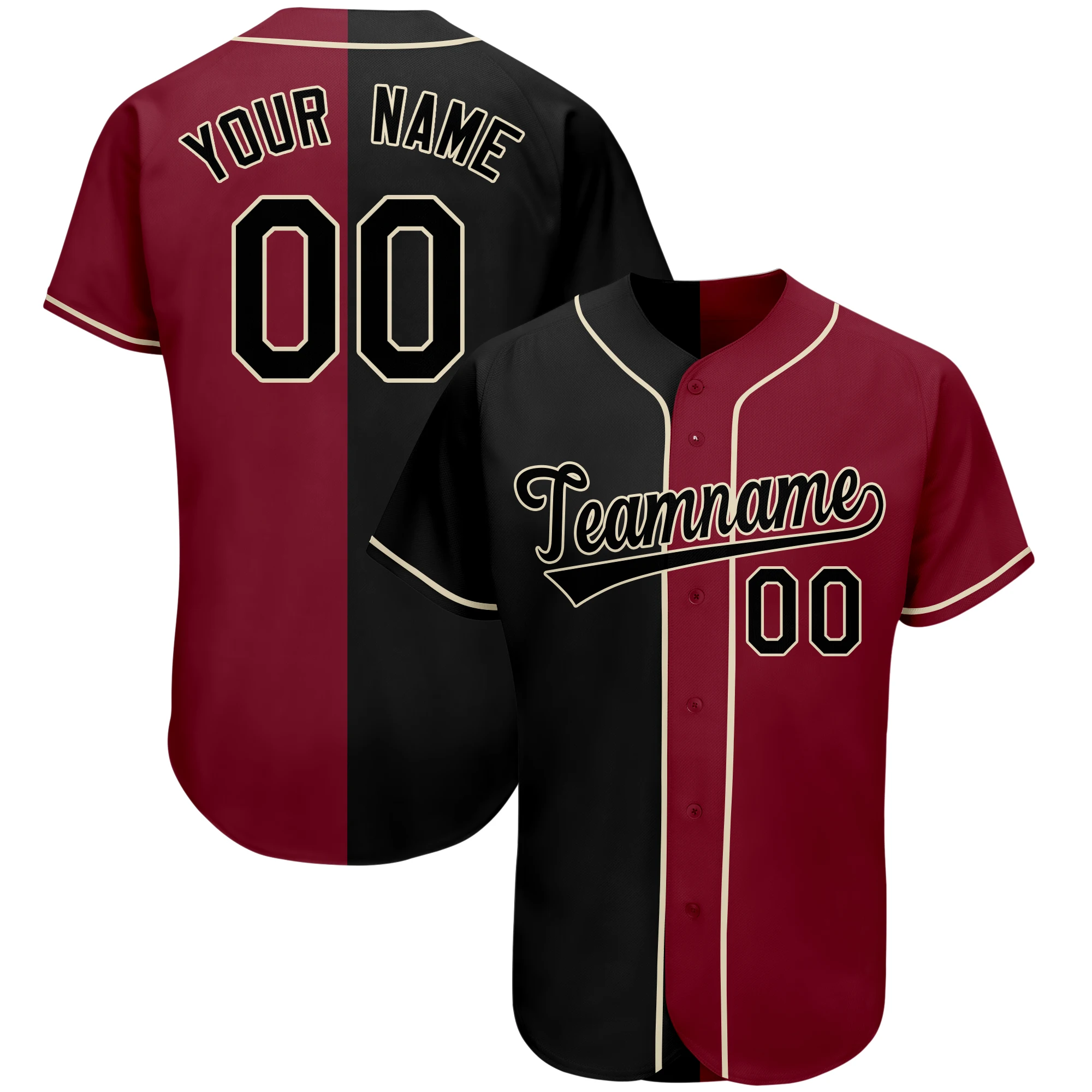 

Jersey Custom Baseball Shirt Print Letters Team Names&Number Softball Training Uniform Personalized Color Contrast Men/Kids