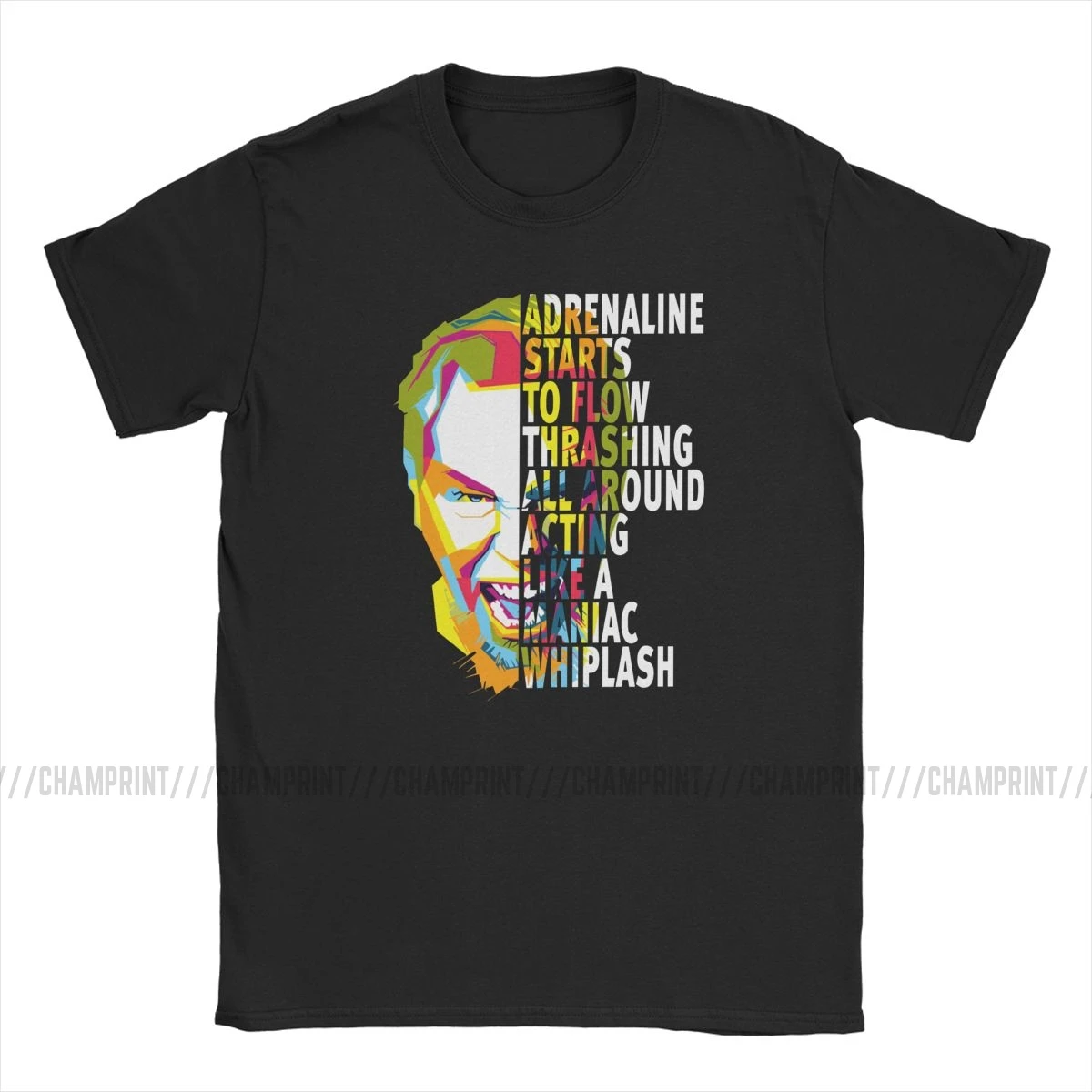 Men's James Hetfield Pop Art Whiplash T Shirts Jazz Drums Drummer Music Movie Cotton Tops Unique O Neck Tee Shirt 6XL T-Shirts