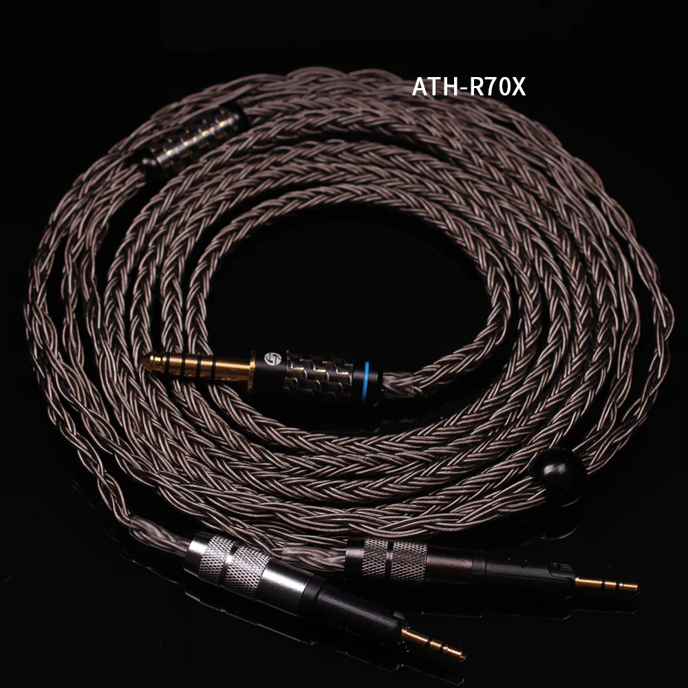 SYRNARN 16 Core Headphone Cable 2m 3m XLR 6.35 2.5/4.4mm Stereo Silver Plated Cable R70X Upgrade Cable for ATH-R70X R70X R70X5