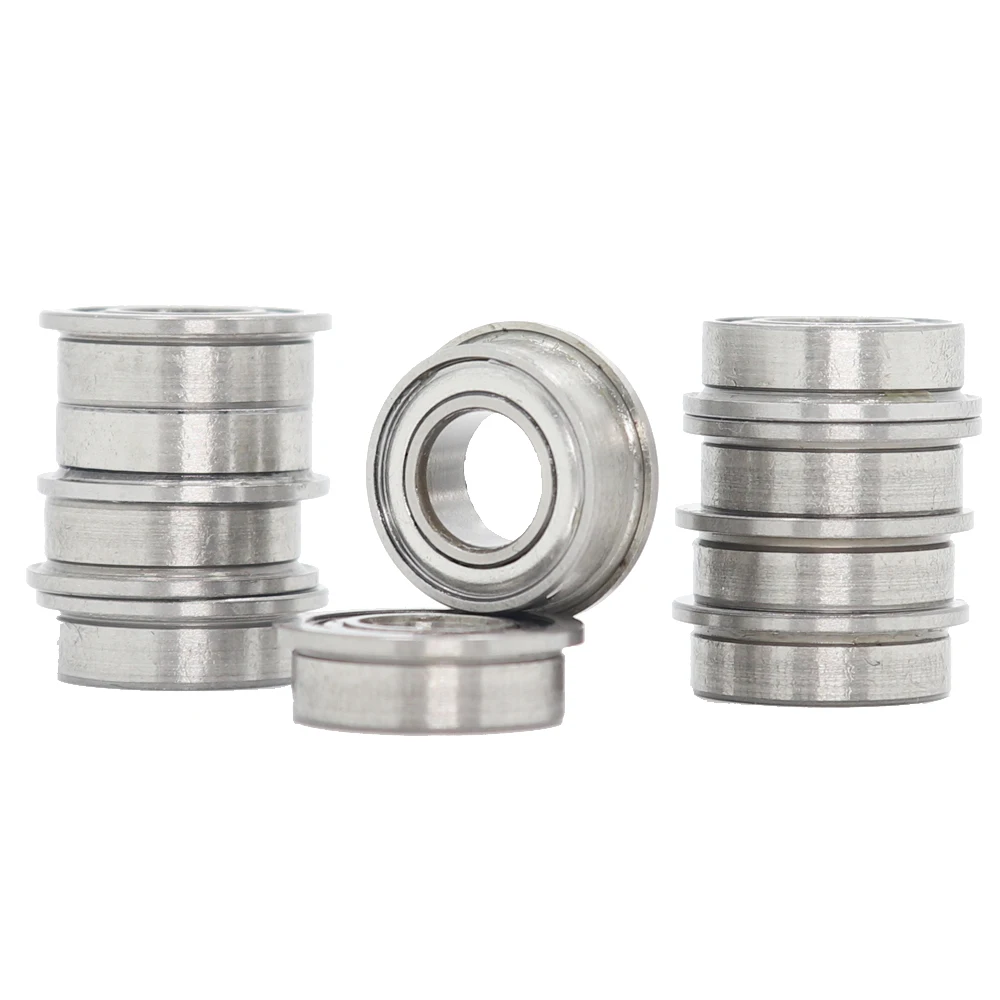 F687ZZ Flange Bearing 7x14x5 mm ABEC-1 ( 10 PCS ) F687 Z ZZ Flanged Ball Bearings