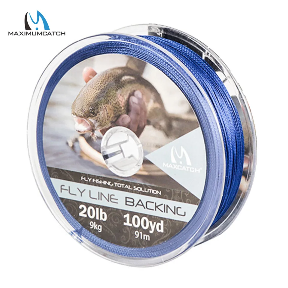 Maximumcatch Backing Fly Line 100/300 Yards 20/30LB Mehrfarbige Backing Line Geflochtene Fliegenfischschnur