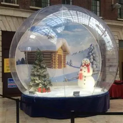 Inflatable Giant Snow Globe for Christmas Decoration, Giant inflatable halloween snow globe ,photo Christmas inflatable for sale