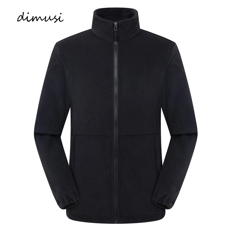 DIMUSI Men's Jackets Casual Men Fleece Softshell Warm Sweatshirts Men Stand Collar Tactical Thermal Hoodies Coats Clothing