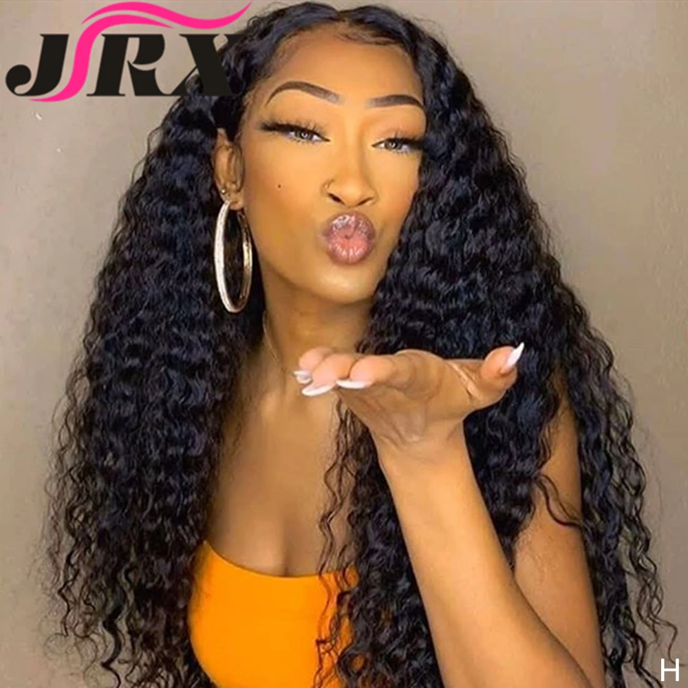 

Kinky Curly Lace Frontal Wig Deep Part Remy Indian Wig For Women Lace Frontal Human Hair Wigs Pre Plucked 180% Lace Wig