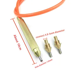 Zestaw akcesoriów do piaskowania dentystycznego zestaw akcesoriów do ścierania powietrza Microetcher mosiężny uchwyt z 40cm rurą silikonową narzędzie stomatologiczne