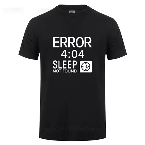 Computador artístico 404 erro não encontrado t camisa engraçado presentes de aniversário para homem coder geek programador camiseta tamanho grande casual
