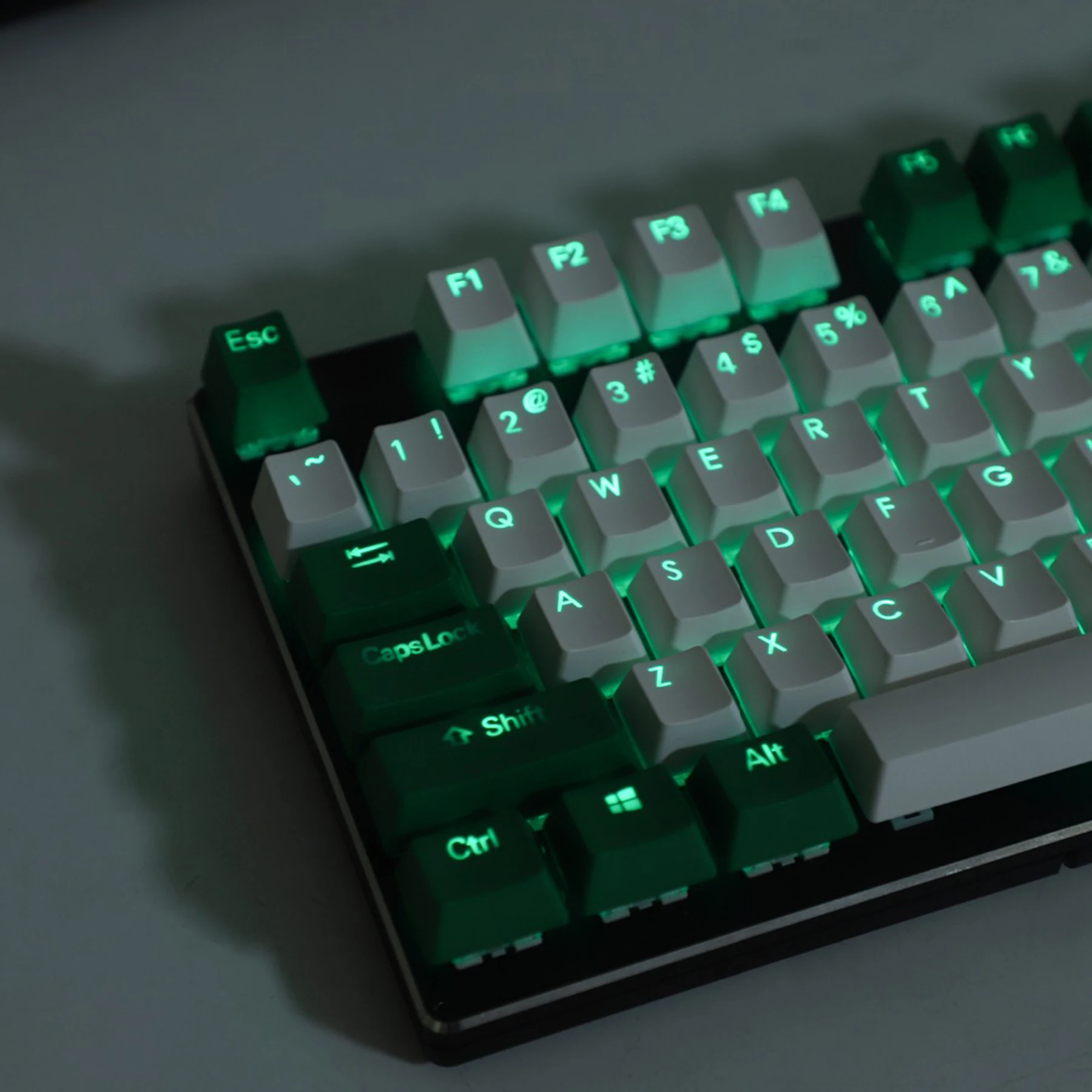 OEM Profile 108 Key Top Printed Double Shot PBT Shine Through Translucent GK61 Keycaps For Mechanical Keyboard GMMK 87