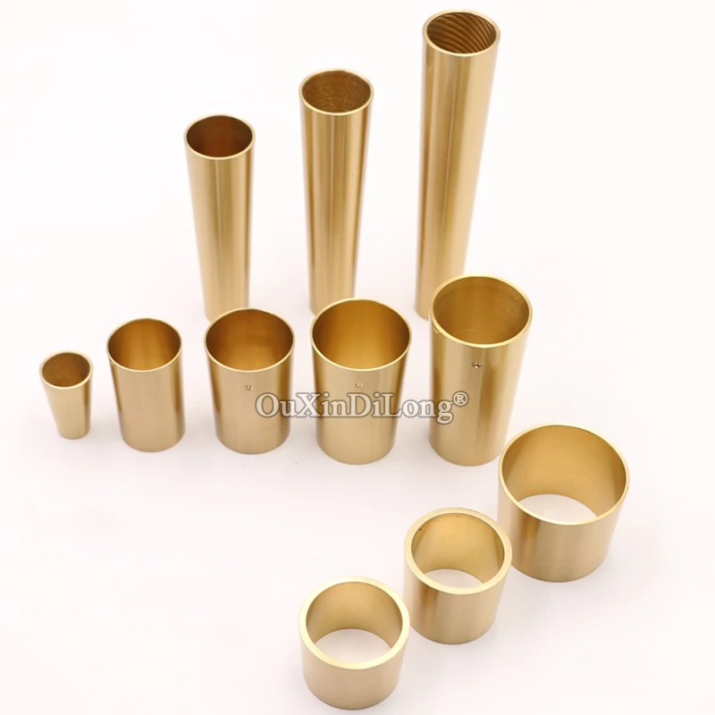 

4PCS Brass Cups Cabinet Legs Covers Chairs Leg Protector Table Feet Tube Furniture Accessory GF366