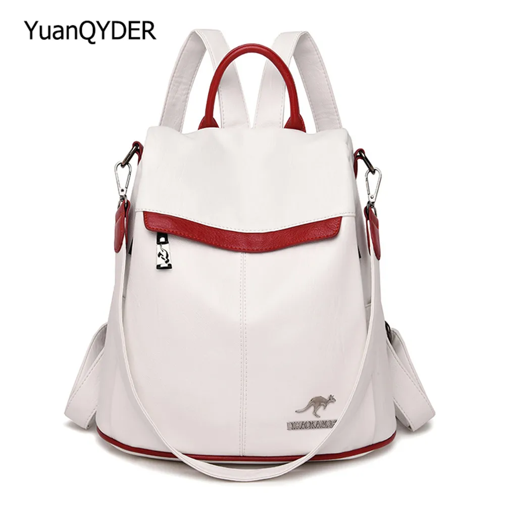 

Fashion New Women's Backpacks Contrast Color Female Backpack Designer Anti-theft School Bags Girls Large Capacity Travel Mochila