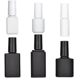 Wholesale 3/5/7/10ML Empty Nail Gel Bottles Black/white Nail Polish Bottles Glass Nail Gule Bottles Simple Nail Oil Bottles