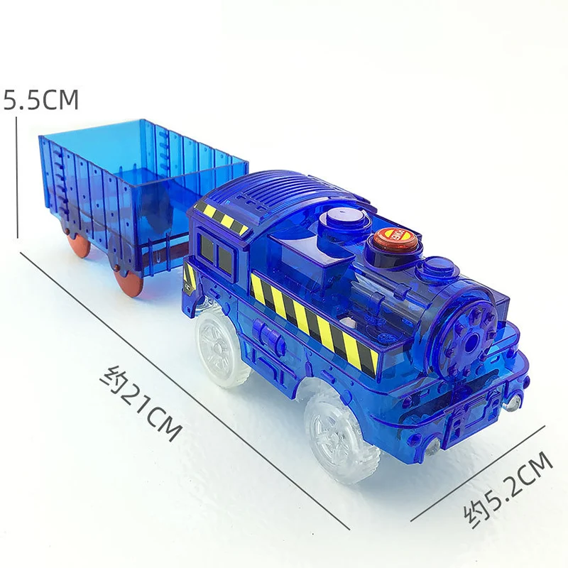 LED Light Cars for Magical Tracks Electronics Car Toys With Flashing Lights Fancy DIY Diecast Toy Car Lights Glowing Racing Toys