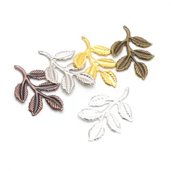 Free shipping 30Pcs Leaf Filigree Wraps Connectors Metal Crafts Gift Decoration DIY 38x24mm