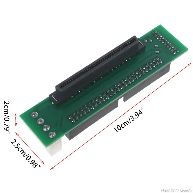 Micro SATA Cables SCSI SCA 80-Pin to 50-Pin Female Ultra SCSI II/III LVD-SE Adapter SCSI 80pin-50pin Card O15 21 Dropshipping