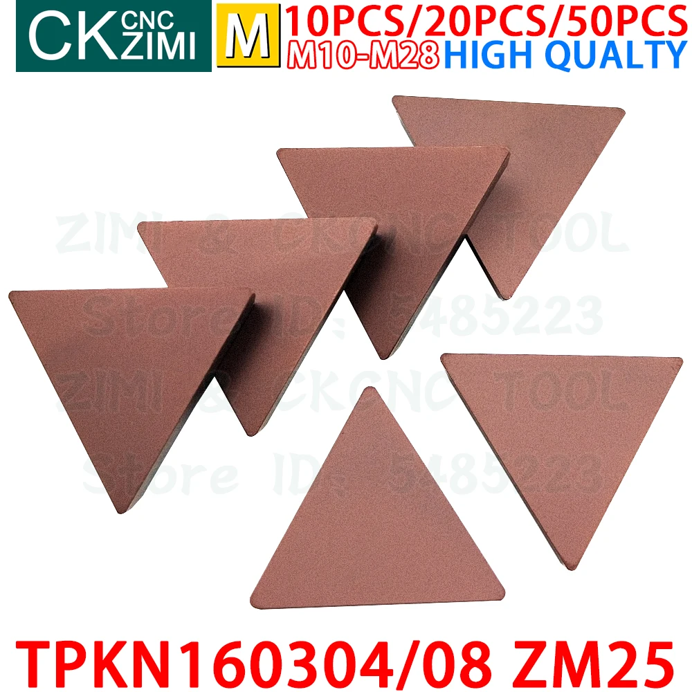 TPKN160304 TPKN160308 Pastilhas de metal duro ZM25 ferramentas de pastilhas de fresamento TPKN 1603 Corte indexável CNC Fresa de torneamento Torno de metal Ferramenta para fresamento de plano de aço inoxidável Chanfro