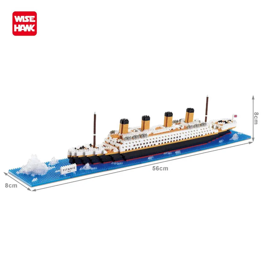 Wisehawk Mini Building Blocks Model Kit Funny Architecture Titanic Statue Of Liberty Educational Toys For Children