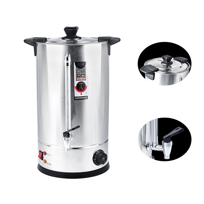 

Stainless Steel Electric Kettle Warmer Kitchen Appliance Metal Water Boiler Tea Bucket Coffee Urn