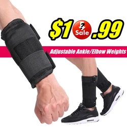 Empty Adjustable Weighted Ankle Leg Bands Padded Arm Strap Ankle Brace for Running Walking Gym Fitness Equipmen Maximum 6kg