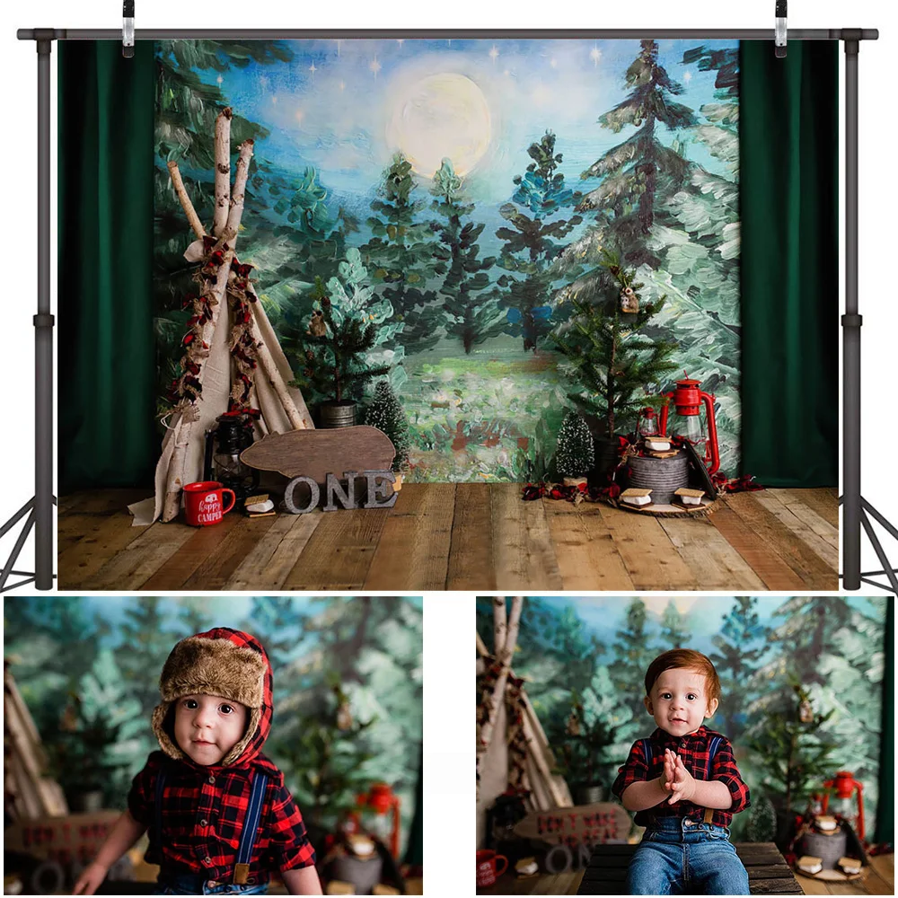 Children Portrait Backdrop for Photo Studio Newborn 1st Birthday Cake Smash Background Photography Party Decoration Photo Shoot