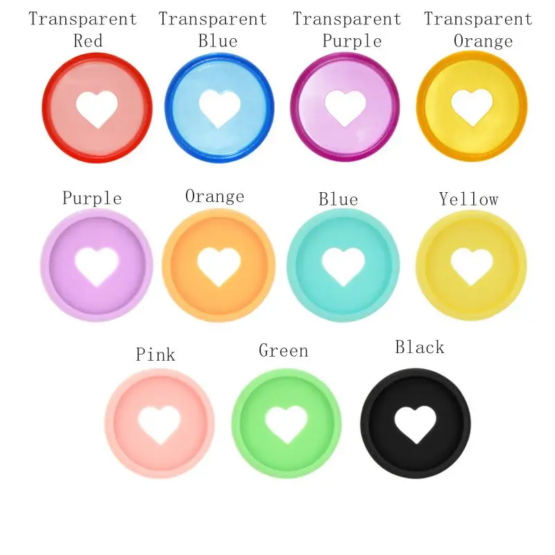 50/100 قطعة متنوعة القلب أقراص ديسبنت DIY بها بنفسك مخطط دفتر ملزمة 24/28/32 مللي متر دفتر ملزمة اكسسوارات LF19-308