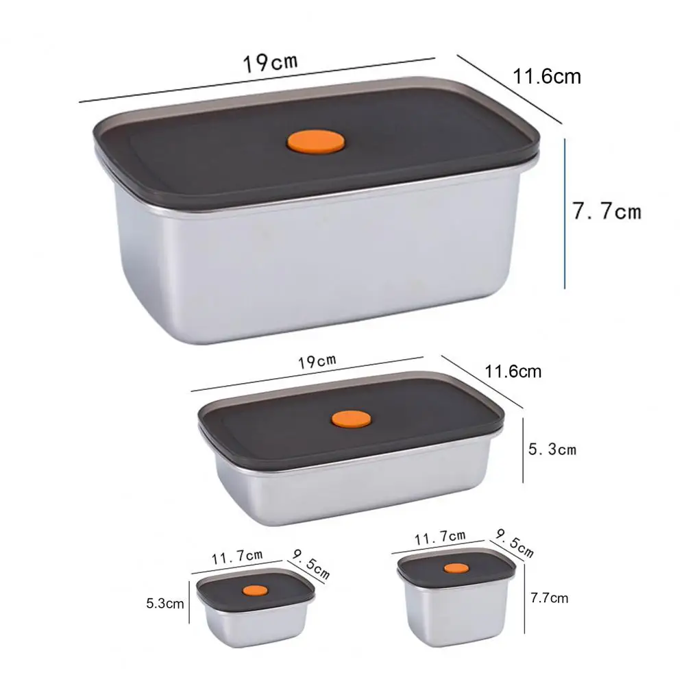 Stainless Steel Lunch Containers Food Preservation Leak Proof Food Storage Container Bento Box