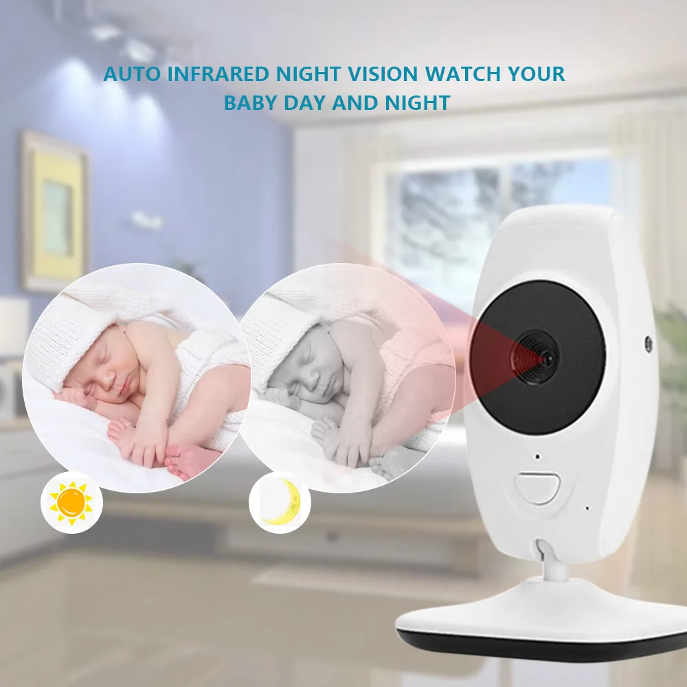 7 "Không Dây HD 720P Trẻ Em Với Hai Máy Ảnh Kỹ Thuật Số Hồng Ngoại Nhìn Đêm Liên Lạc Nội Bộ Bảo Mẫu Video Trẻ Em hỗ Trợ Chia Màn Hình