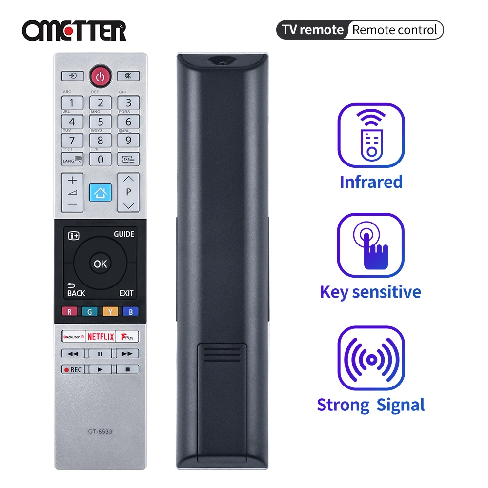 CT-8533 per telecomando TV LED Toshiba Smart 4K UHD HDR 24 l2863db 50 u6863d 32 w2863db 40 l2863db 43 l2863db