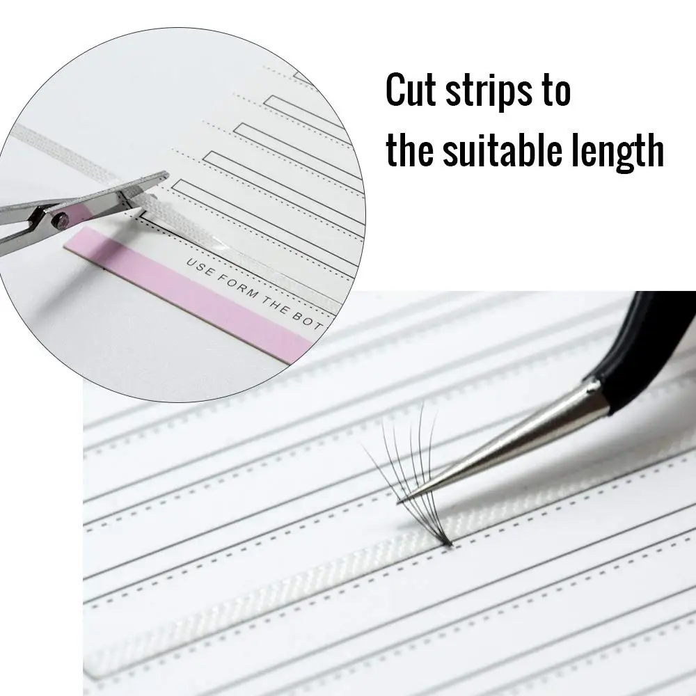 2 3mm Embossed Double Tape Volume Fans Storage Sticky Eyelash Extension Storege Lash Holder Eyelashes Grip