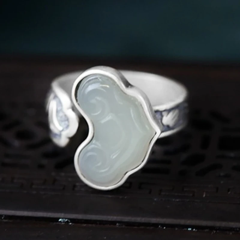 sNew  silver original jewelry handmade exaggerated creative auspicious cloud domineering men's opening adjustable ring